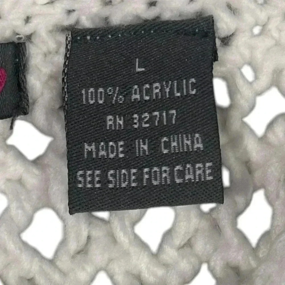 PURE WHITE BOAT NECK MID DRIFT CROCHETED SOFT SWEATER IN SIZE LARGE - Picture 8 of 12